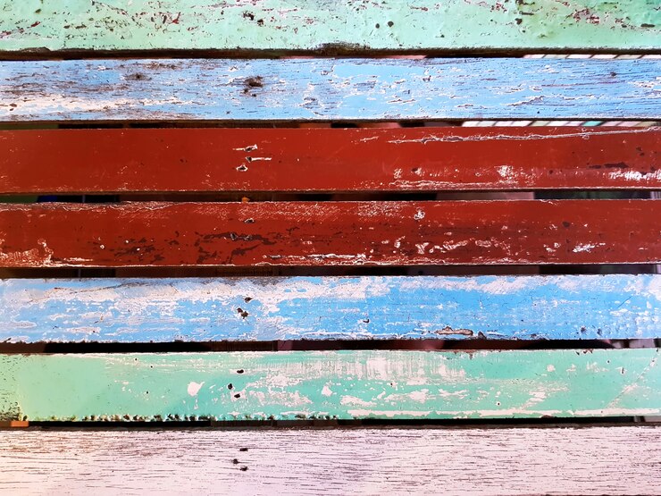 Foto fondo completo del marco de viejos tablones de madera coloridos