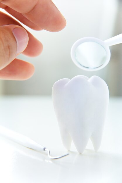 Fondo del concepto de higiene dental