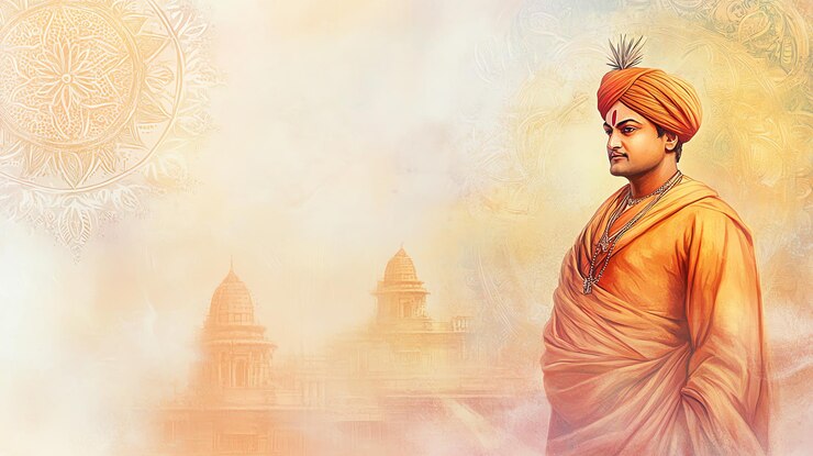 Foto fondo del concepto de swami vivekananda jayanti