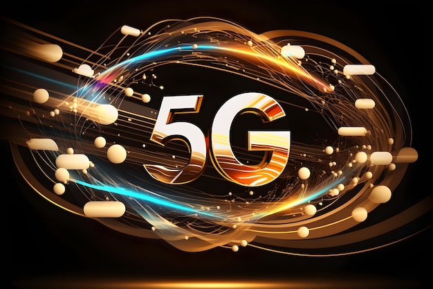 Fondo de concepto de tecnología 5G