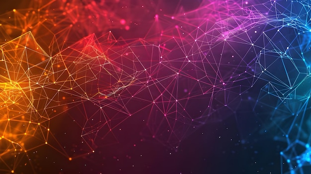 Fondo de conexión de red de color gradiente