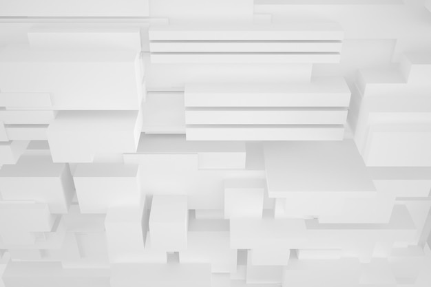 Fondo de constructivismo 3d blanco