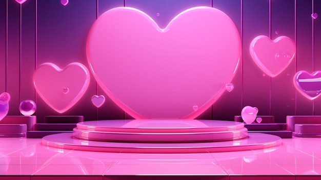 El fondo del corazón en 3D HD 8K papel tapiz fotográfico de stock