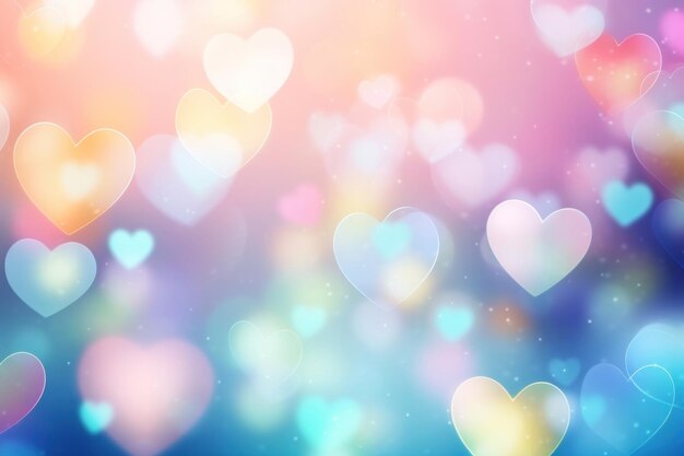 El fondo del corazón bokeh el amor iluminado