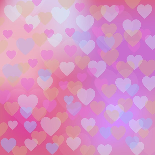 Foto fondo de corazón con color rosa