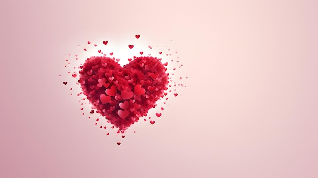 Fondo del corazón del día de San Valentín con espacio para texto