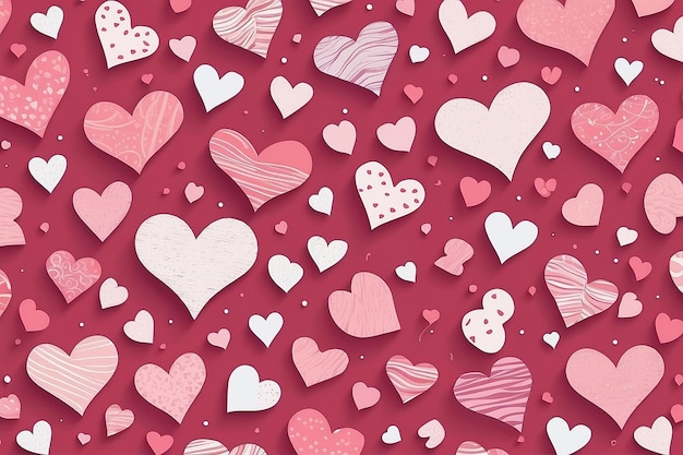 El fondo de los corazones del día de San Valentín