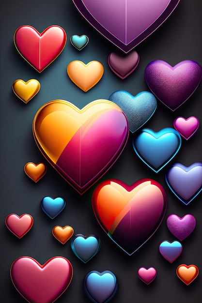 Fondo de los corazones