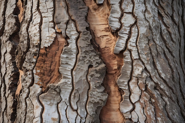 Foto el fondo de la corteza de un árbol