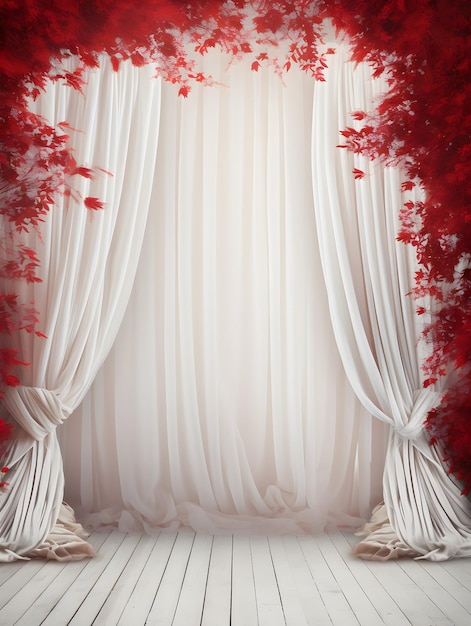 Foto fondo de cortinas de boda de fondo digital de maternidad
