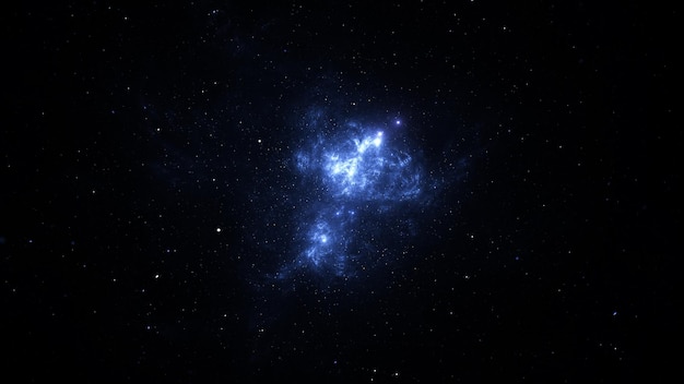 Fondo cósmico de estrellas y galaxias Un oscuro universo infinito con estrellas brillantes y constelaciones Espacio estelar Nebulosas de polvo de estrellas 3d render