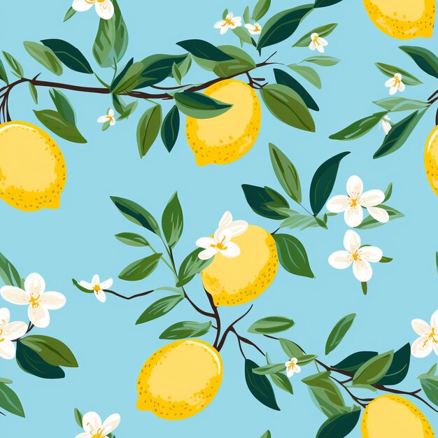 Fondo sin costuras con limones