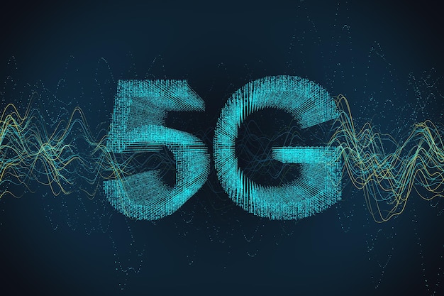 Fondo creativo brillante 5G