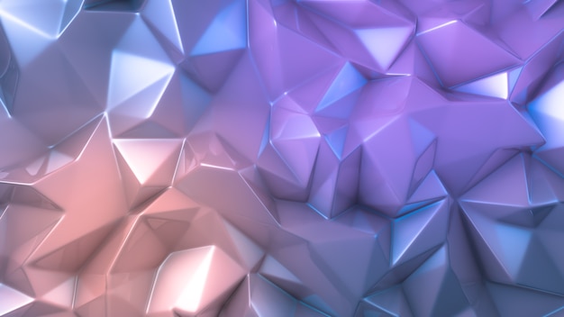 Fondo de cristal morado. Ilustración 3d, renderizado 3d.