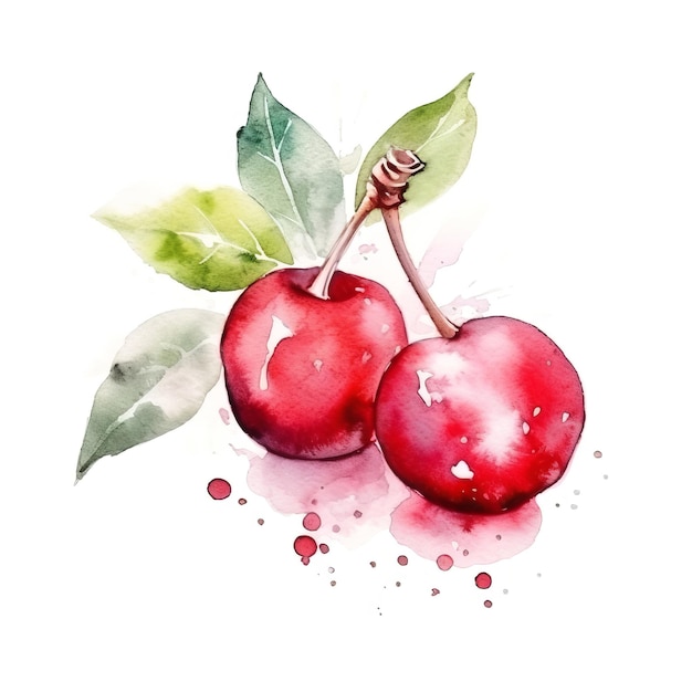 Fondo Cuadrado De Fruta Cereza Acerola Orgánica Fresca