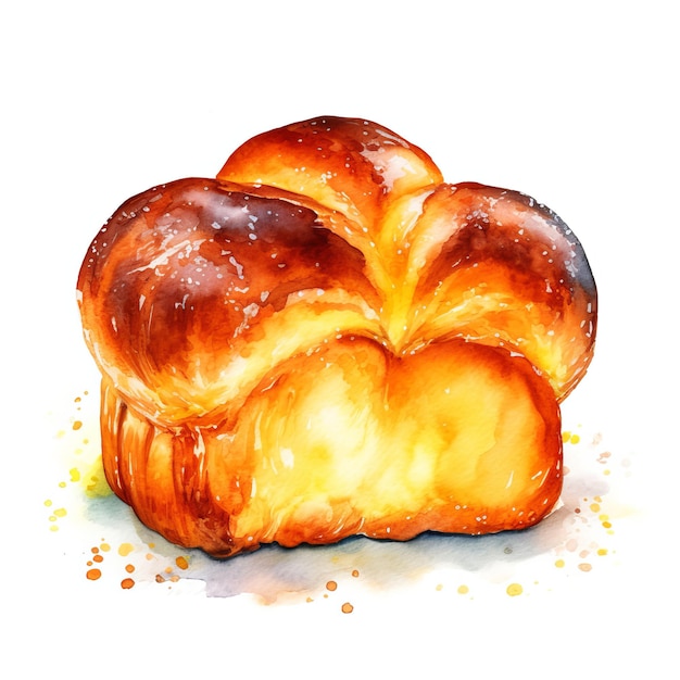 Fondo Cuadrado De Pan Brioche Recién Horneado