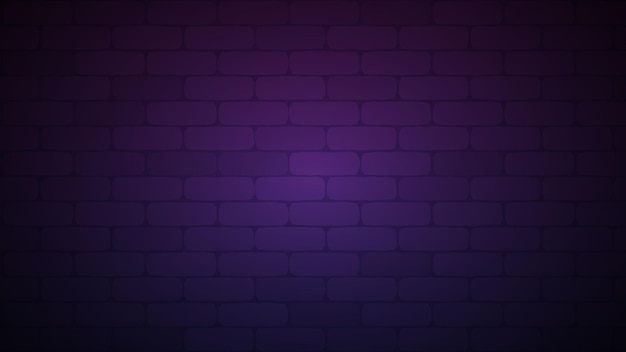Fondo cuadrado pared de ladrillo neon púrpura
