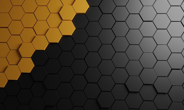 El fondo de la cuadrícula hexagonal futurista 4K UHD