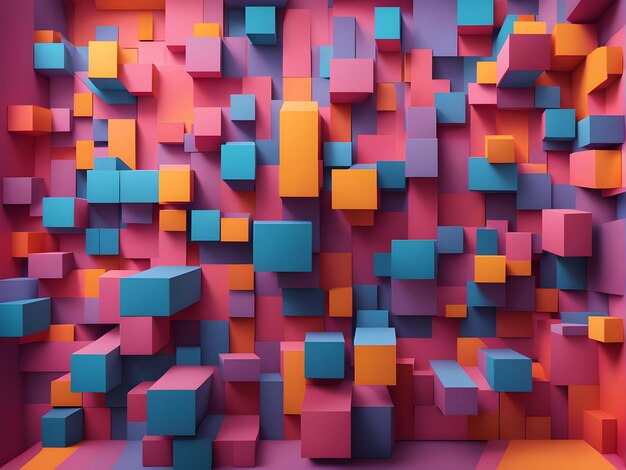 Fondo del cubo de geometría de colores