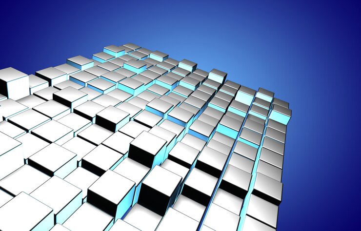 Foto fondo de cubos abstractos 3d. ilustración 3d