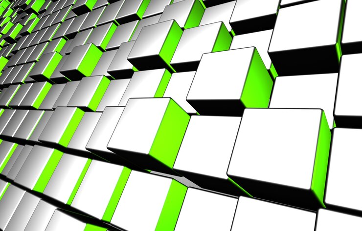 Foto fondo de cubos abstractos 3d. ilustración 3d