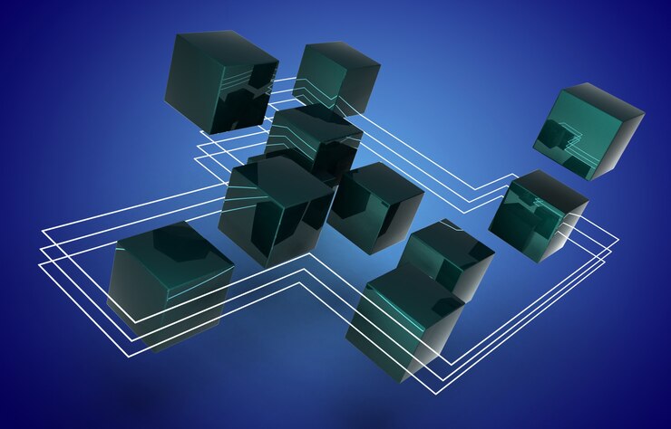 Foto fondo de cubos abstractos 3d. ilustración 3d