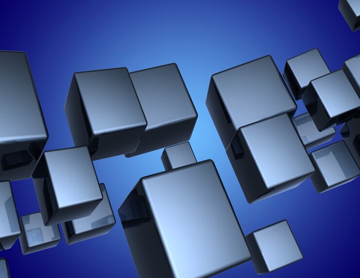 Foto fondo de cubos abstractos 3d. ilustración 3d