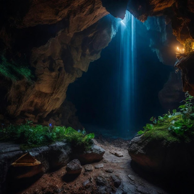 fondo de la cueva mágica