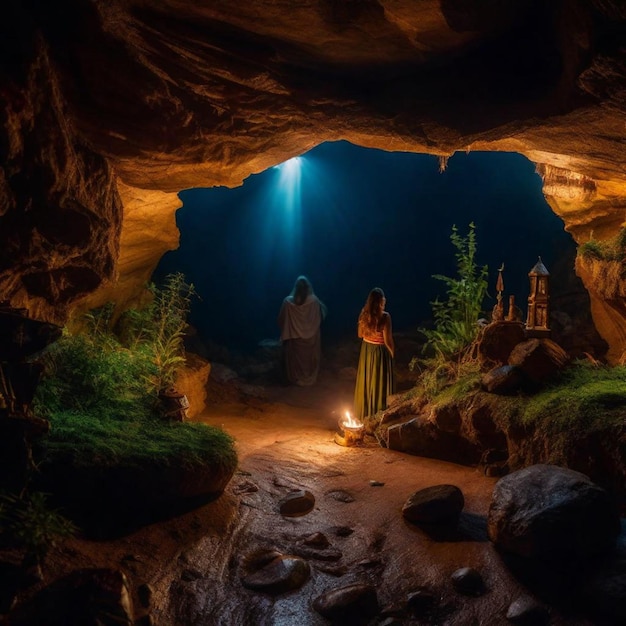 fondo de la cueva mágica