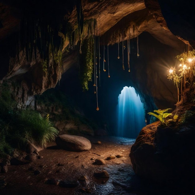 fondo de la cueva mágica