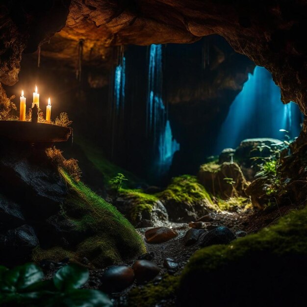 fondo de la cueva mágica