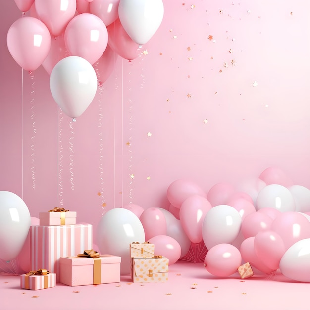 fondo de cumpleaños rosa