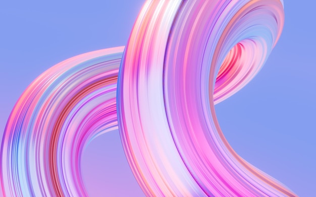 Fondo de curva de degradado abstracto Representación 3d Dibujo digital