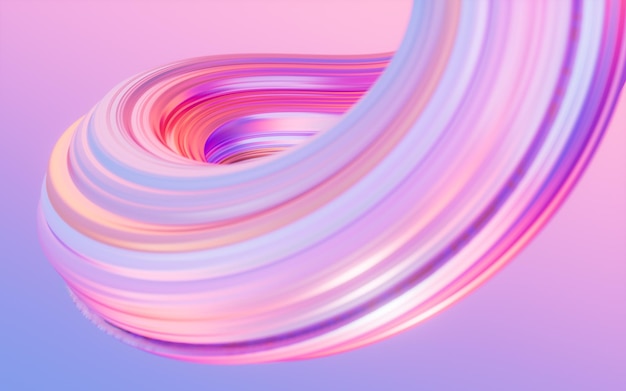 Fondo de curva de gradiente abstracto Representación 3d Dibujo digital