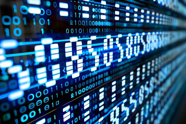 Fondo de datos digitales abstractos Puede utilizarse en la descripción de las capacidades tecnológicas de la red