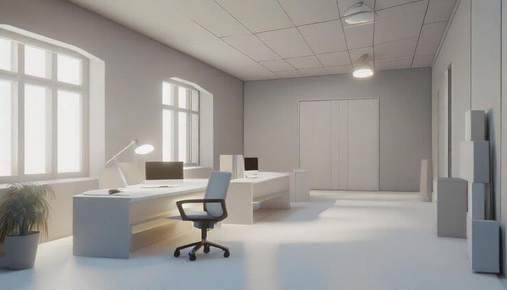 El fondo debe sugerir un entorno de trabajo, como un espacio de oficina