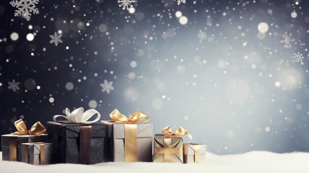 Fondo de decoración de regalos de Navidad