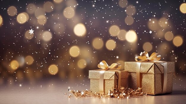 Fondo de decoración de regalos de Navidad