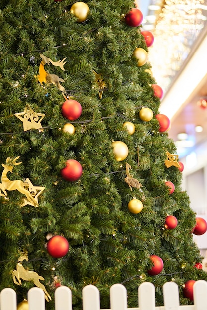 Foto fondo de decoraciones de navidad