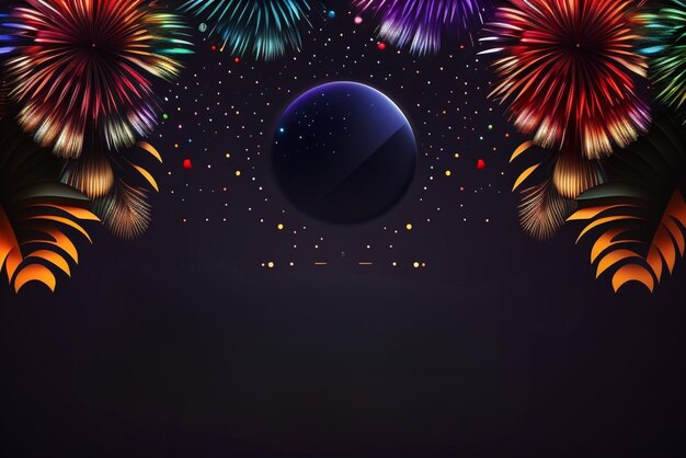 Foto fondo decorado para el año nuevo hermoso diseño para el diwali del año nuevo