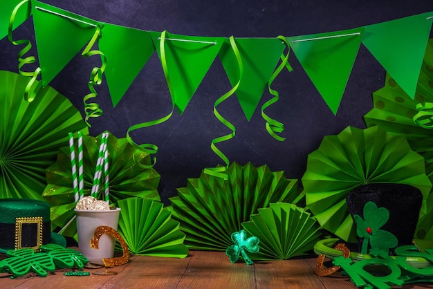 Fondo decorado de fiesta de San Patricio