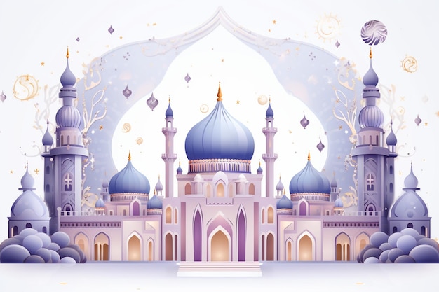 El fondo decorativo del Eid al-Adha Mubarak religioso