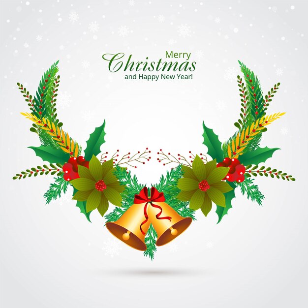 Fondo decorativo de la tarjeta del día de fiesta de la guirnalda de la Navidad