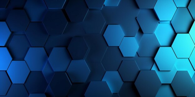 Fondo degradado hexagonal con hexágonos azules