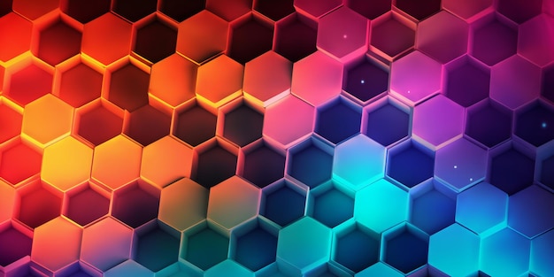 Fondo degradado hexagonal con hexágonos negros