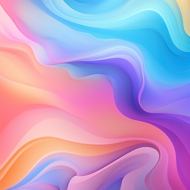 Fondo degradado multicolor Líneas abstractas ondas tela plástica efecto líquido