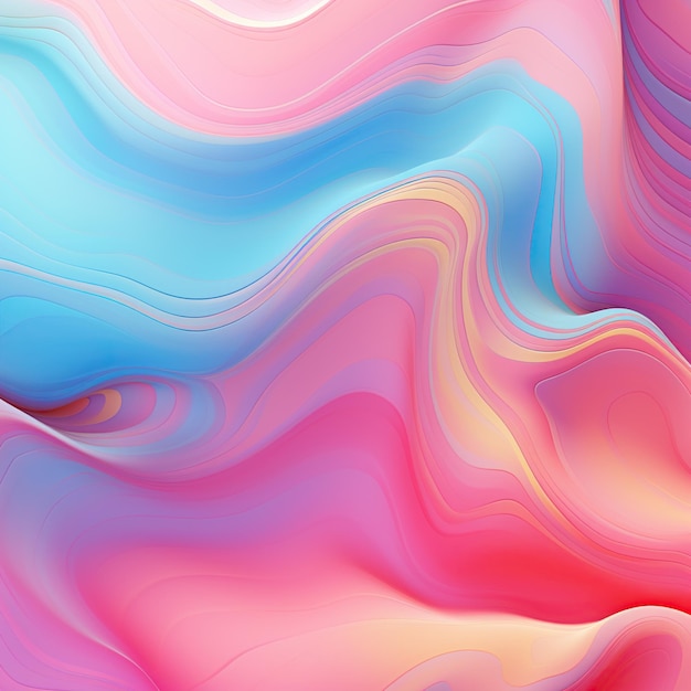 Fondo degradado multicolor Líneas abstractas ondas tela plástica efecto líquido