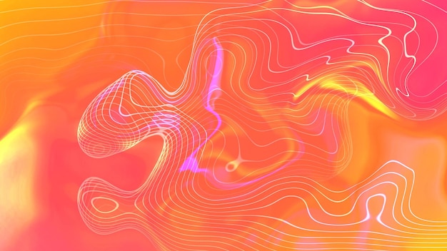 Fondo de degradado de ondas brillantes curvas líquidas abstractas