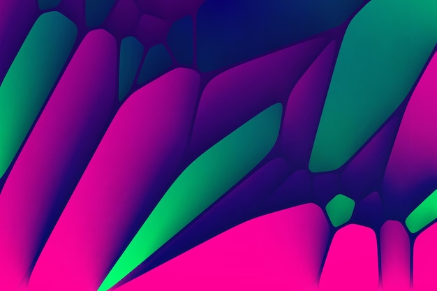 Fondo degradado de voronoi 3D verde rosa