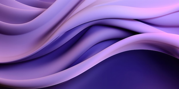 Fondo con un delicado color lavanda Líneas onduladas sobre un fondo abstracto púrpura Ai generativo